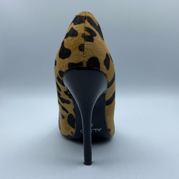 Aldo faux Fur Animal Print Heels - Picture 5 of 8